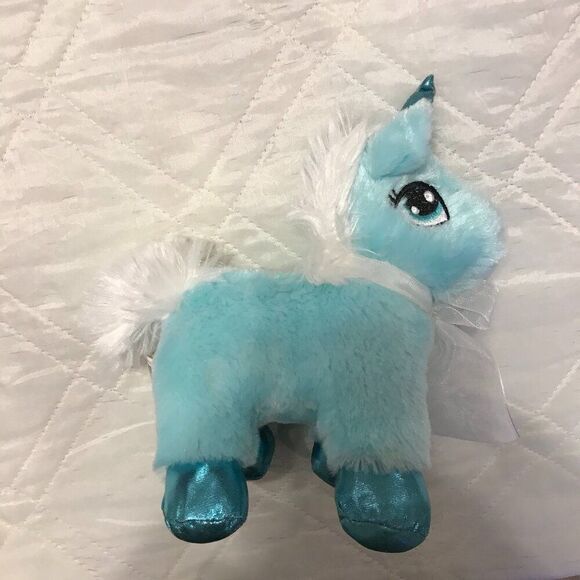 Dan Dee Collectors Choice 8" Turquoise Blue‎ Unicorn Plush - Picture 1 of 3